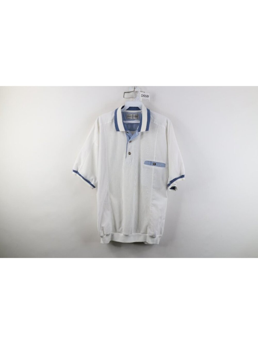 Vintage 90s Streetwear Mens Large Thermal Waffle Knit Pullover Polo Shirt Mafia